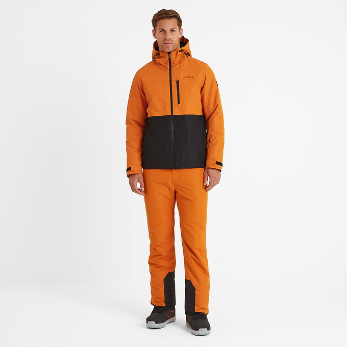 Whistler Mens Ski Jacket - Black/Dark Orange