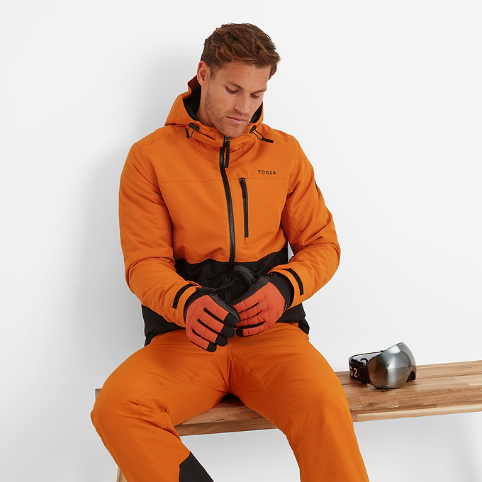 Whistler Mens Ski Jacket - Black/Dark Orange