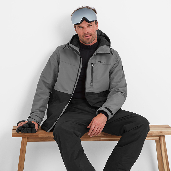 Whistler Mens Ski Jacket - Black/Steel Grey