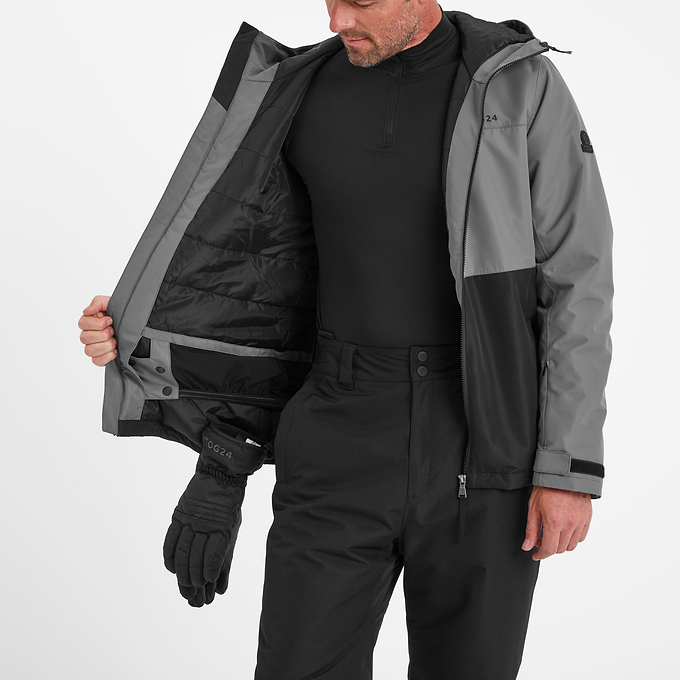 Whistler Mens Ski Jacket - Black/Steel Grey