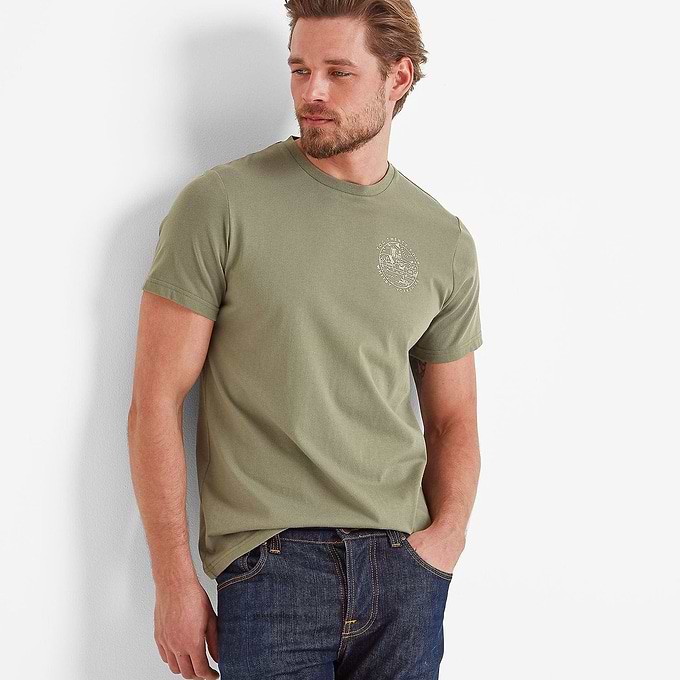 Whitby Mens T-Shirt - Faded Khaki