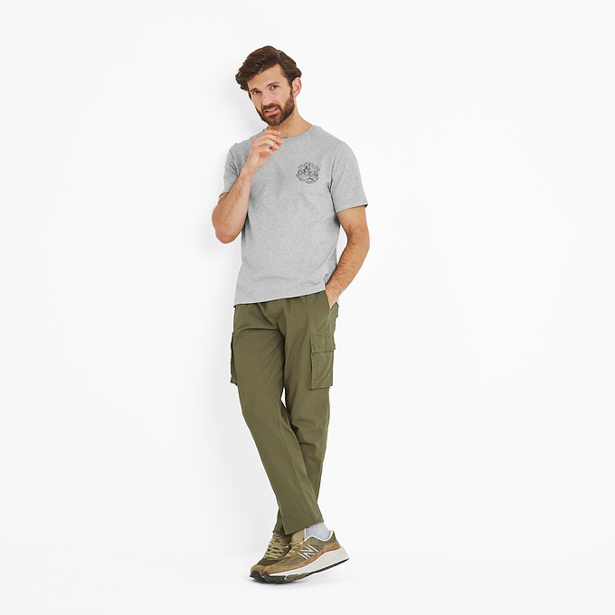 Whitby Mens T-Shirt - Light Grey Marl