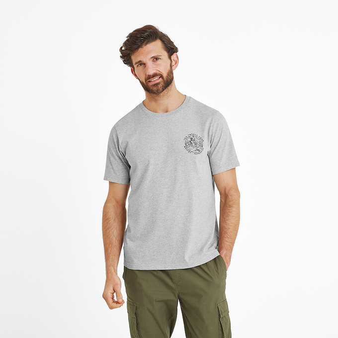 Whitby Mens T-Shirt - Light Grey Marl