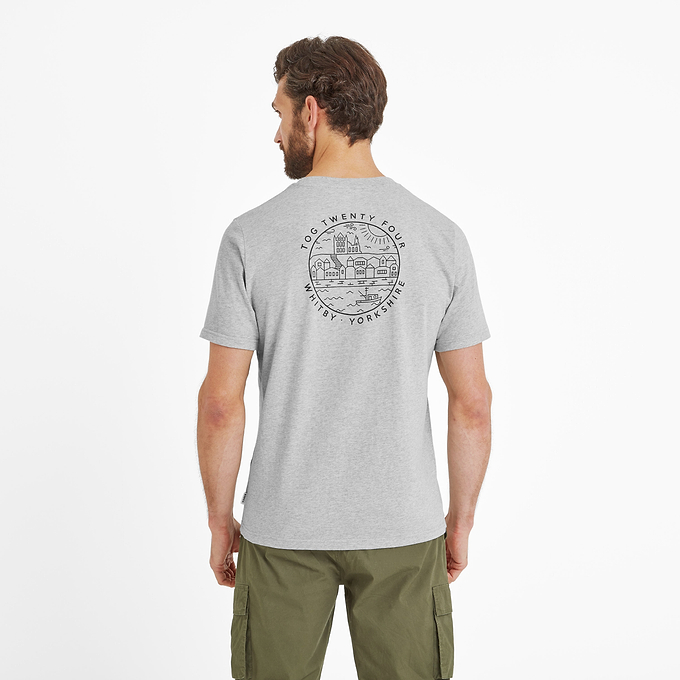 Whitby Mens T-Shirt - Light Grey Marl