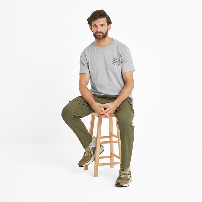 Whitby Mens T-Shirt - Light Grey Marl