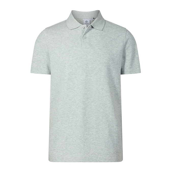 Zaden Mens Polo Shirt - Light Grey Marl
