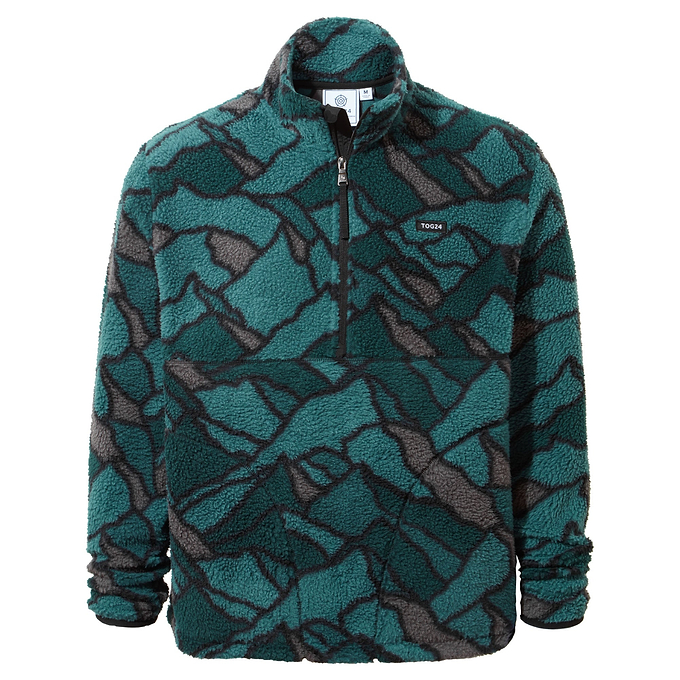Zermatt Mens Sherpa Fleece - Abstract Mountain Print