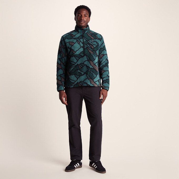 Zermatt Mens Sherpa Fleece - Abstract Mountain Print