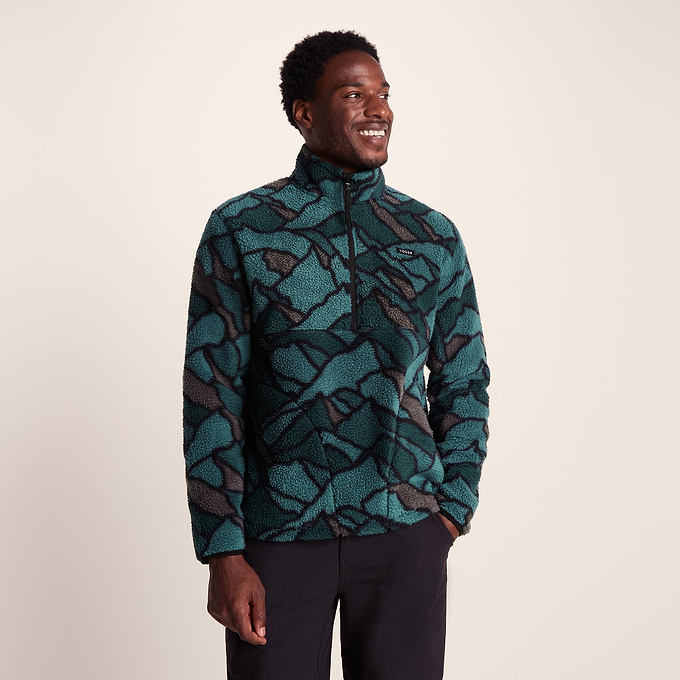 Zermatt Mens Sherpa Fleece - Abstract Mountain Print