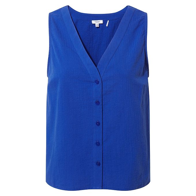 Zuzanna Womens Button Down Vest - Ultramarine Blue