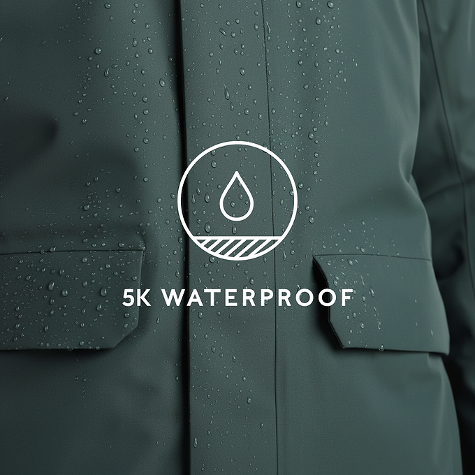 Aksel Mens Waterproof Insulated Parka - Racing Green