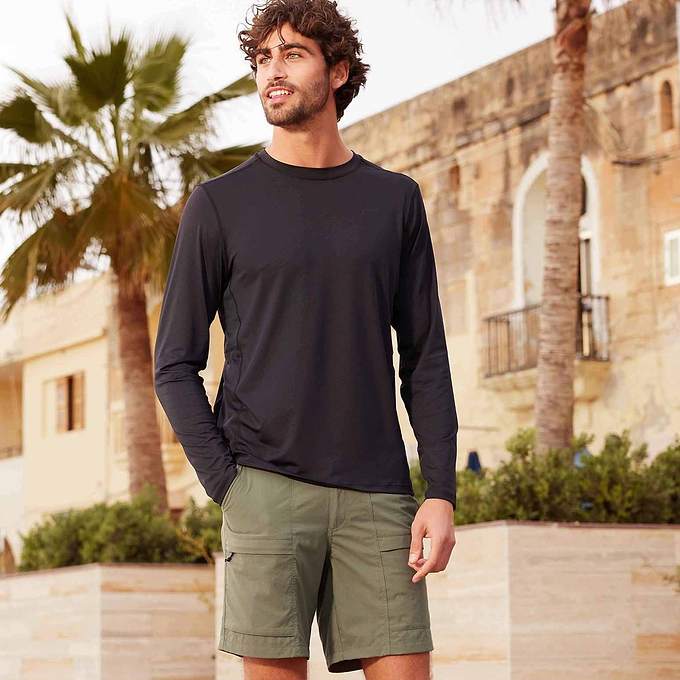 Aller Mens Tech Long Sleeve Top - Black