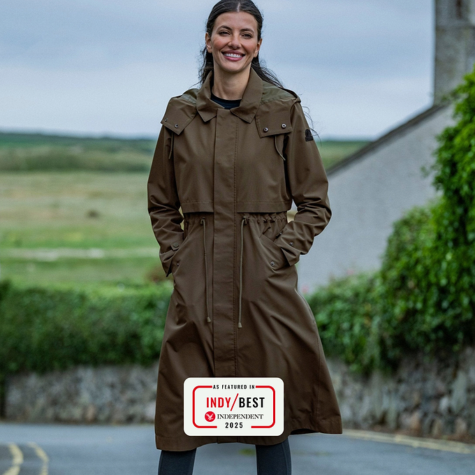 Alva Womens Waterproof Trench Coat - Khaki