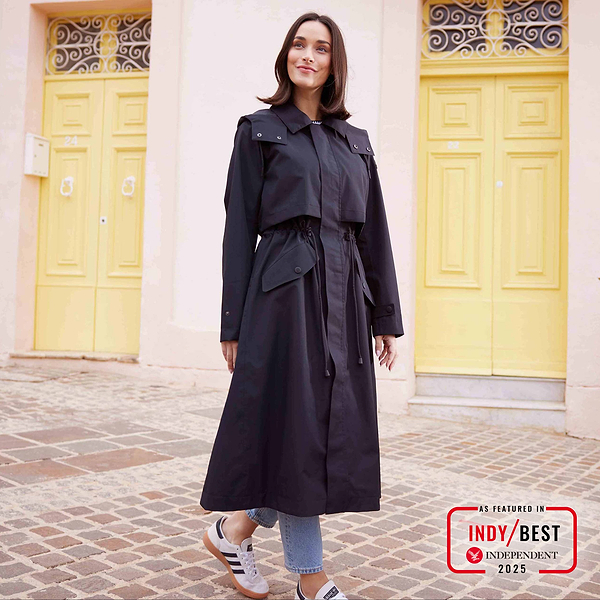 Alva Womens Waterproof Trench Coat - Black – TOG24
