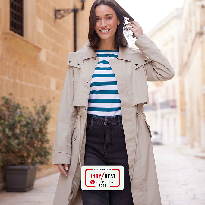 Alva Womens Waterproof Trench Coat - Taupe