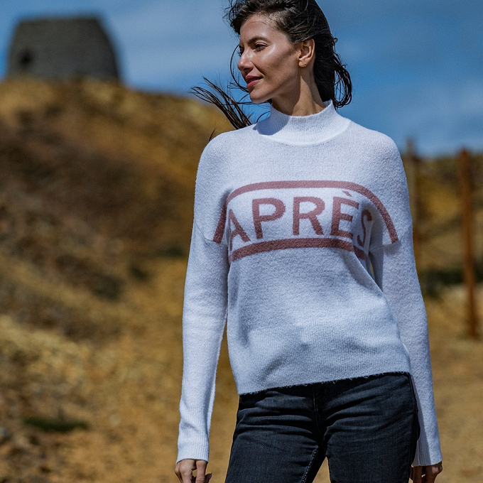 Apres Womens Knitted Jumper - Optic White