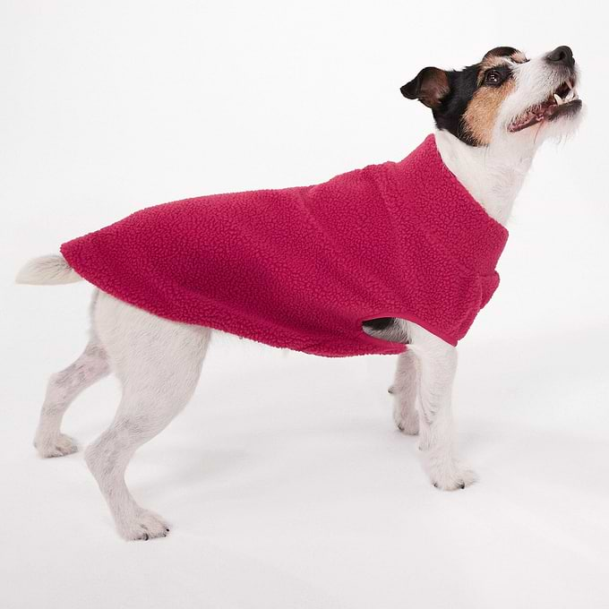 Bow-wow L Sherpa Dog Coat - Cerise