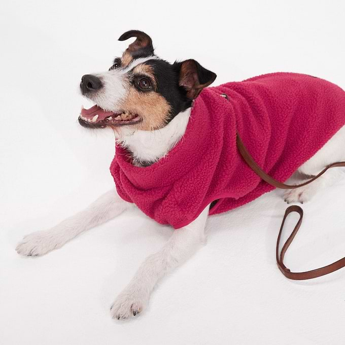 Bow-wow L Sherpa Dog Coat - Cerise