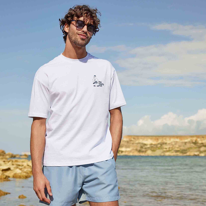 Beach Mens T-Shirt - Optic White