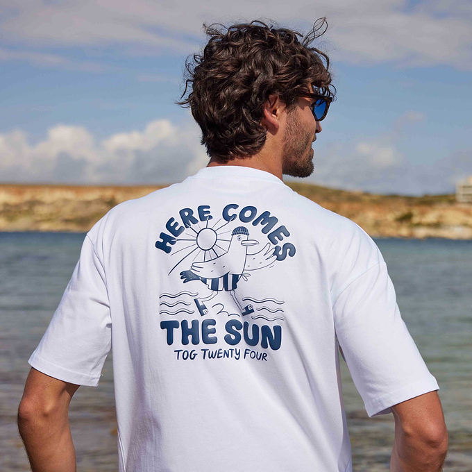 Beach Mens T-Shirt - Optic White