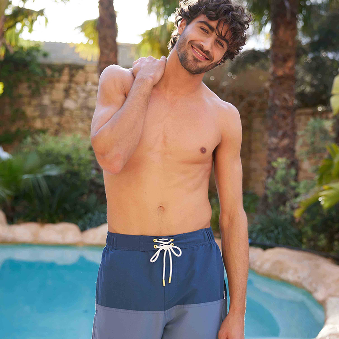 Bendon Mens Shorts - Inky Blue/Blue Dolphin/Sunflower