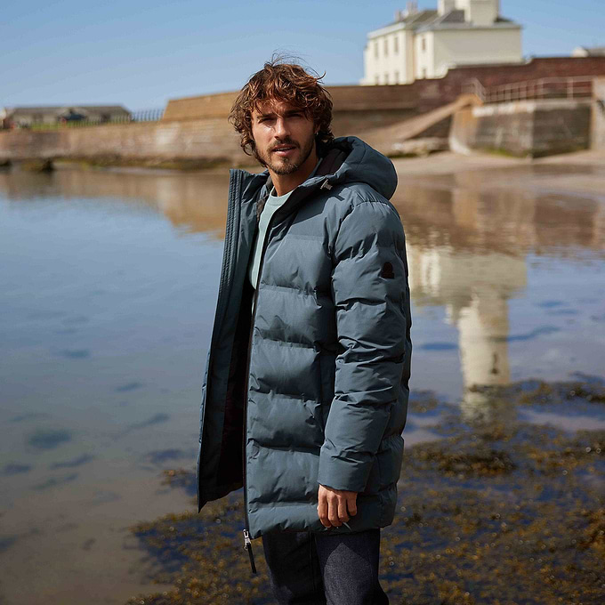 Brinkley Mens Parka in Graphite Quilted Design TOG24