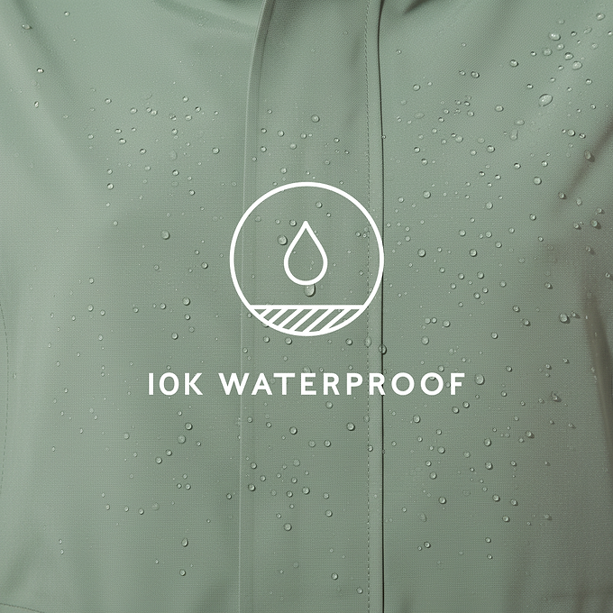 Burradon Womens Waterproof Jacket - Light Forest