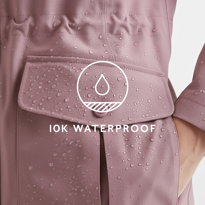 Burradon Womens Waterproof Jacket - Mauve