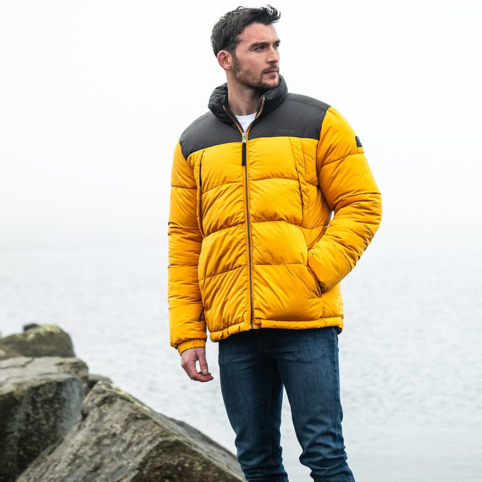 Calverley Mens Insulated Padded Jacket - Golden Yellow/Washed Black