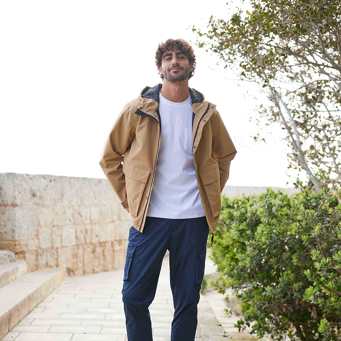 Cason Mens Waterproof Jacket - Walnut