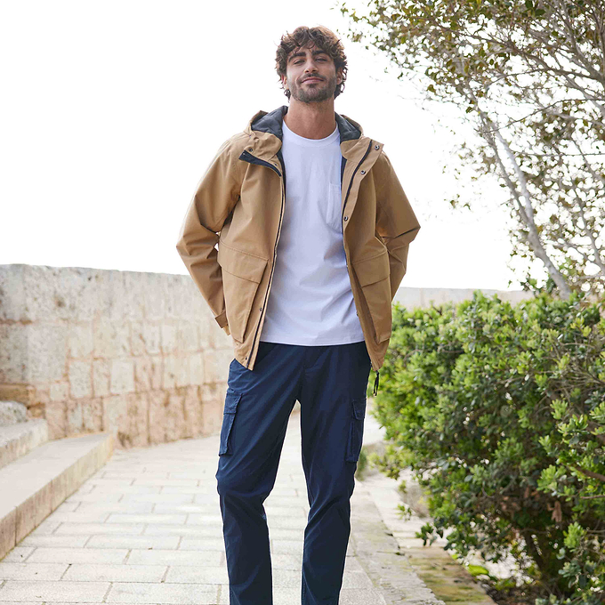Cason Mens Waterproof Jacket - Walnut
