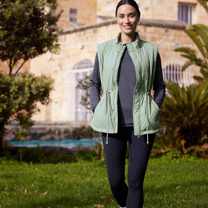 Cassly Womens Padded Gilet - Pistachio