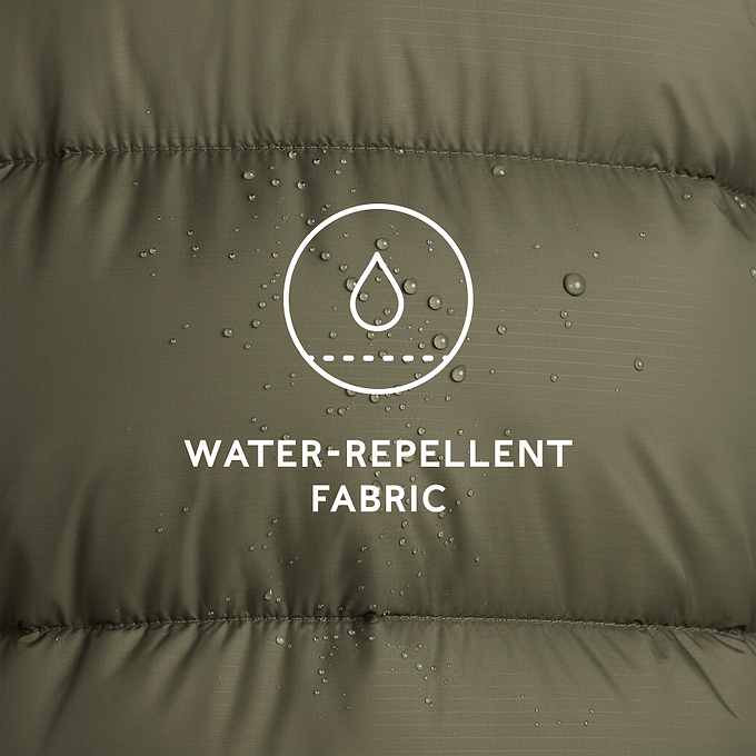 Cautley Womens Long Padded Shower Resistant Jacket - Khaki