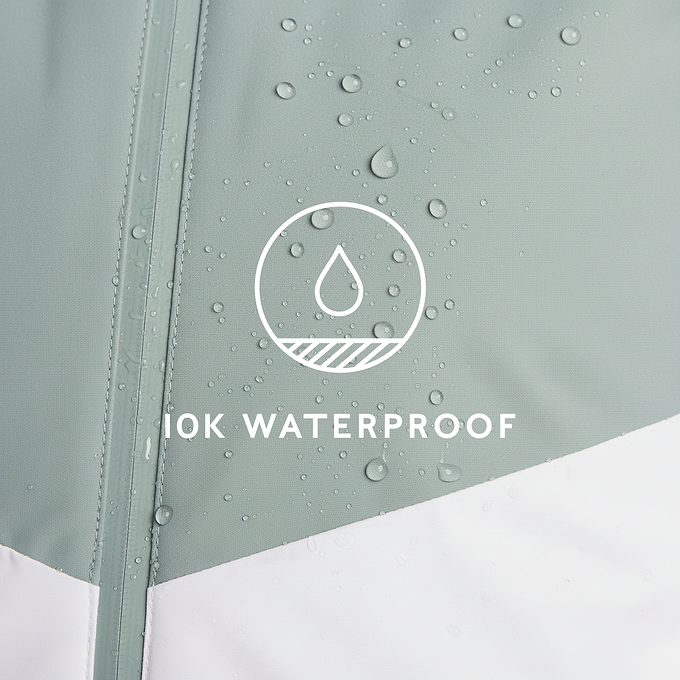 Corvara Womens Waterproof Insulated Ski Jacket - Mist Grey/Optic White