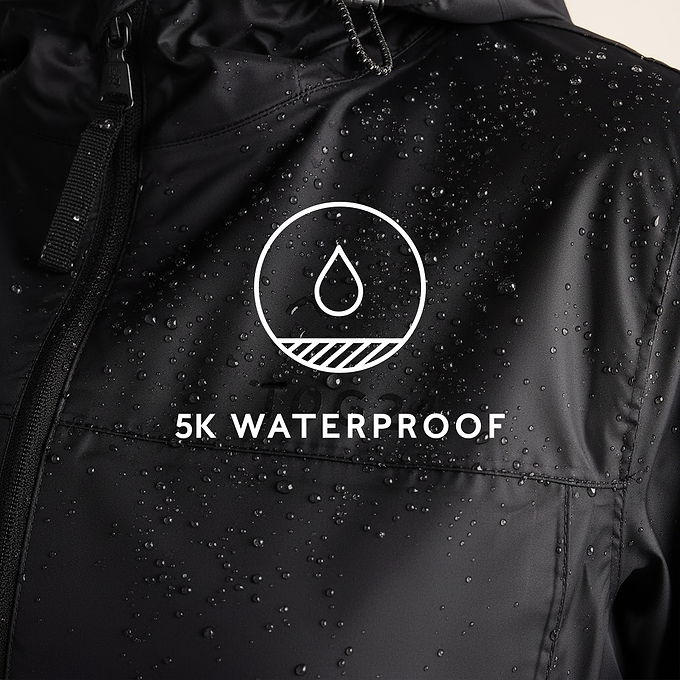 Craven Womens Waterproof Packaway Jacket - Black