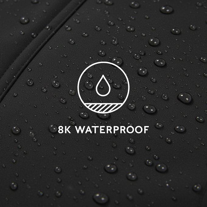 Enya Womens Longline Waterproof Softshell Jacket - Black