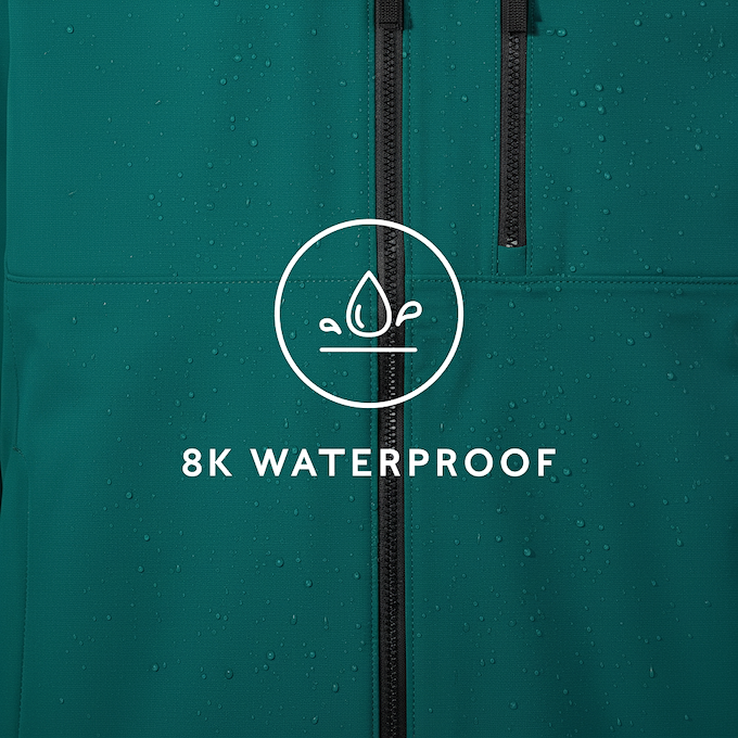 Andro Mens Hooded Waterproof Softshell Jacket - Dark Turquoise