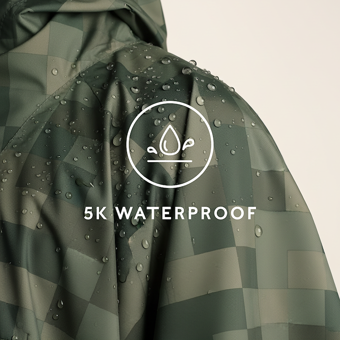 Drench Unisex Waterproof Poncho - Forage Green Pixel Print