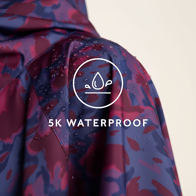 Drench Unisex Waterproof Poncho - Oxford Blue Abstract Print