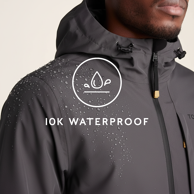 Ellon Mens Waterproof Jacket - Black/Deep Slate