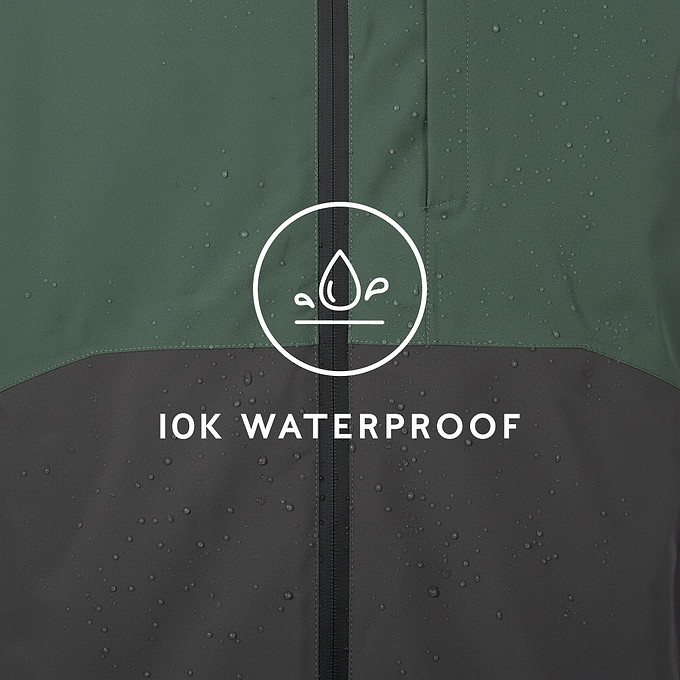 Ellon Mens Waterproof Jacket - Deep Slate/Light Forest