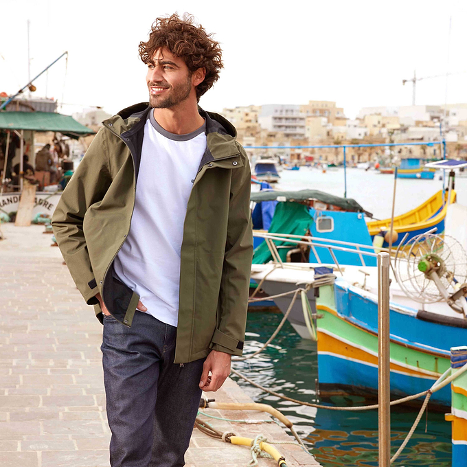 Flynn Mens Waterproof Jacket - Moss Green