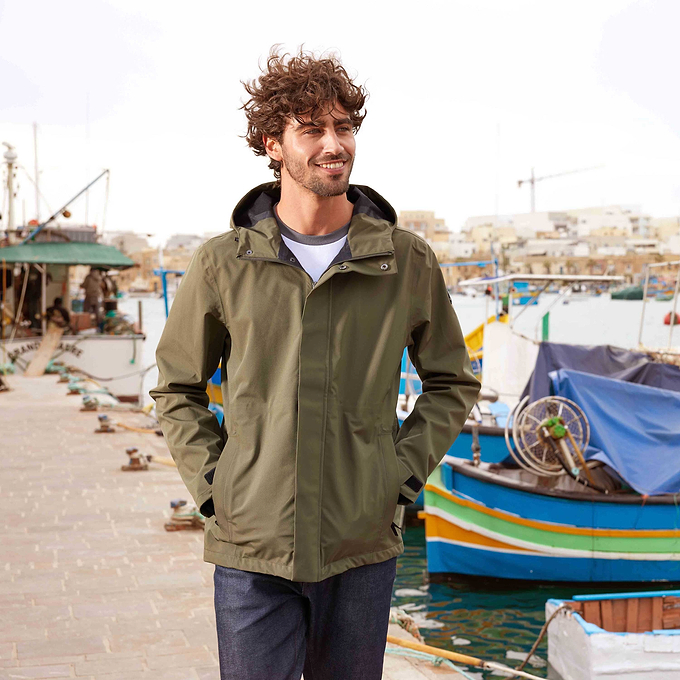Flynn Mens Waterproof Jacket - Moss Green