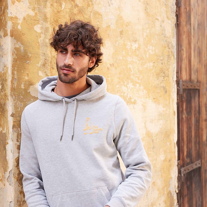 Forbes Mens Hoody - Mid Grey Marl