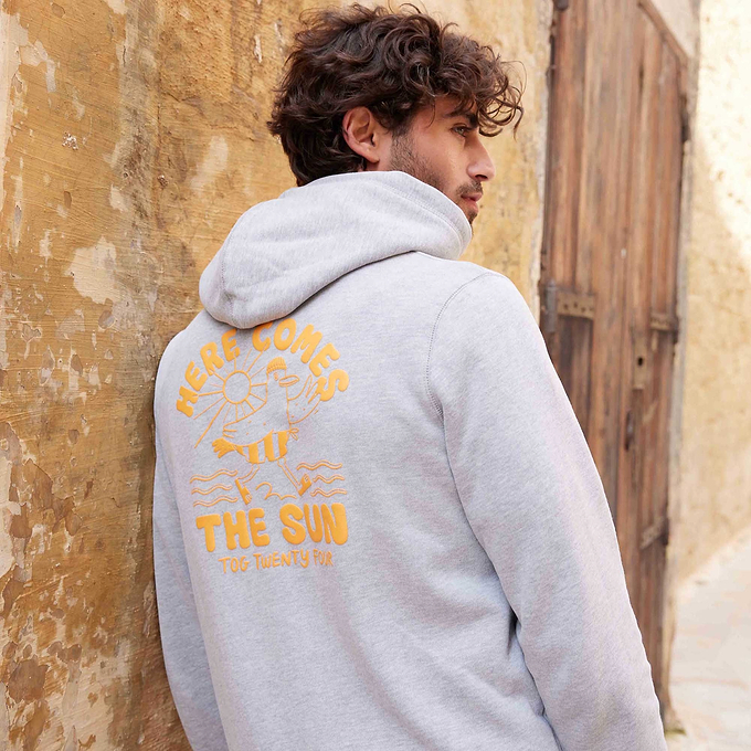 Forbes Mens Hoody - Mid Grey Marl