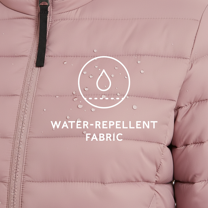 Gibson Womens Insulated Padded Jacket - Faded Pink