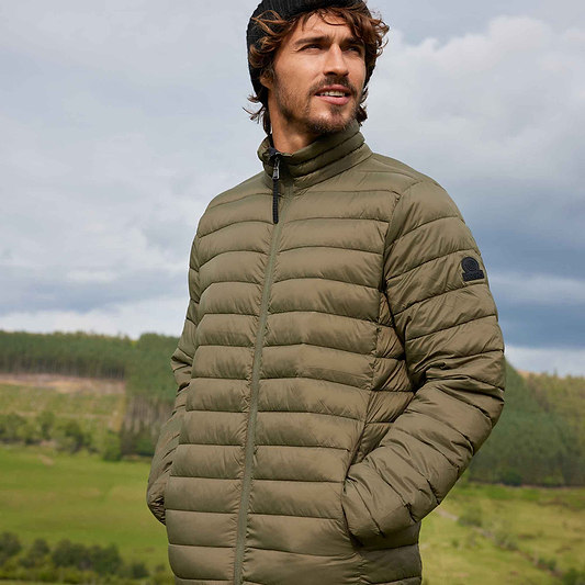 Gibson Mens Insulated Padded Jacket - Khaki