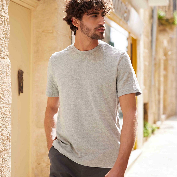 Goodman Mens T-Shirt - Light Grey Marl