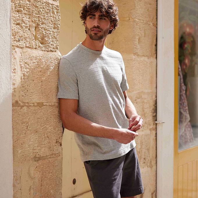 Goodman Mens T-Shirt - Light Grey Marl