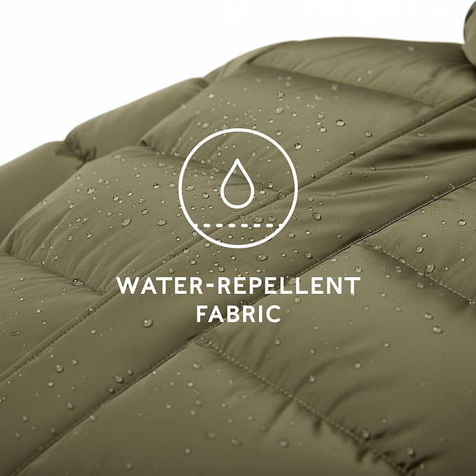 Langrick Mens Long Insulated Jacket - Khaki